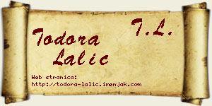 Todora Lalić vizit kartica